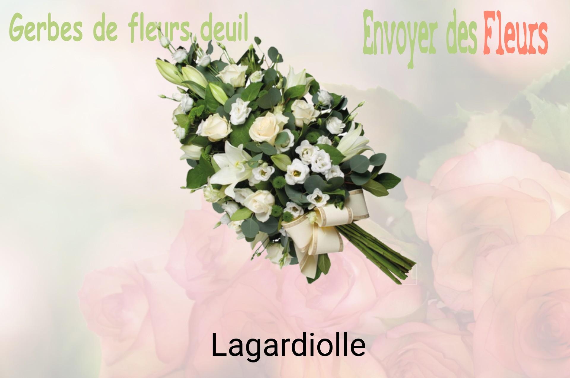 Gerbe de fleurs de deuil livrée à Lagardiolle
